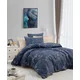 Aberto Design Komplet posteljina 473, 200x220 cm, Tamnoplava-Krem