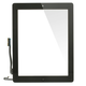 LCD zaslon i Home gumb s brtvilom za iPad 4 - crna - AA kvaliteta