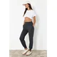 Trendyol Anthracite Diver/Scuba Fabric Comfortable Cut Knitted Sports Sweatpants