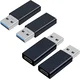 shumee 4x USB C ŽENSKI NA USB 3.0 MOŠKI 5Gb/s ADAPTER ČRN