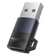 OTG adapter Yesido GS34 USB-A v USB-C USB3.0, 18W, aluminijasta zlitina - siv