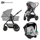 KINDERKRAFT Dečija kolica MOOV 3u1 Mink pro - Grey melange