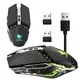Brezžična optična 2x USB igralna miška 1600DPI LED RGB 2,4Ghz