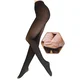Sokisahtel Hlačne nogavice FLAIR black tights with a inside bež