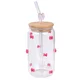 LIVEFY skodelica s slamico Bowy 400ml, roza