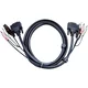ATEN KVM priključni kabel [2x klinken-vtič 3.5 mm, DVI-vtič 24+1pol., USB 2.0 vtič A - 2x klinken-vtič 3.5 mm, DVI-St