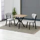 HANAH HOME Set Trpezarijski sto i 2 stolice Elma Grey Walnut
