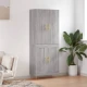 shumee Visoka komoda siva sonoma 69,5x34x180 cm inženirski les