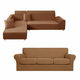 VIVOVITA raztegljiva prevleka za sedežno garnituro Stretch&Sit SOFA - kotna sedežna (2x trosed), karamel