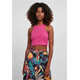 Womens top with cropped ribs light purple