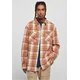 Long oversized shirt with checkered leaves softseagrass/red