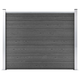 vidaXL Ograjni panel WPC 180×146 cm črn