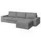 KIVIK Sofa 4-sed i lenjivac, Tibbleby bež/siva
