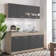 Homestyle4U Kuhinjska omarica, 80x180x51,5 cm, siva