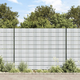 vidaXL Vrtna platna za zasebnost 10 kosov svetlo siva 252,5x19 cm PVC