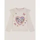 Monsoon Children Majica za devojčice Sparkle Heart, Boja slonovače