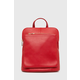 Kožni ruksak Answear Lab za žene, boja: crvena, mali, bez uzorka