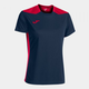 Joma Championship VI Short Sleeve T-Shirt Navy Red