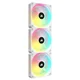 Ventilator Corsair iCUE LINK QX120 120mm bela RGB (3-pack )