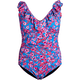 Swim by Zizzi Enodelne kopalke Kitrin azur/roza/rdeča/bela