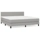 Vidaxl Box spring postelja z vzmetnico svetlo siva 180x200 cm blago