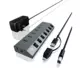 IcyBox Ib-hub1701-c3 7xUSB tip A, stikalo za vklop/izklop za vsak USB-priključek