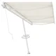 Vidaxl Ročna tenda 6 x 3,5 m Krem 100% poliester
