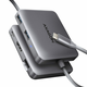 slomart hmc-5hl večportno vozlišče 2x usb-a, 4k hdmi, glan, usb 3.2 gen 1, pd 100w, 15cm usb-c kabel