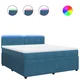 Vidaxl Box spring postelja z vzmetnico modra 180x200 cm žamet