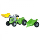 Traktor na pedale Rolly Toys RollyKiddy Futura sa prikolicom i utovarivaeem zeleni 630035