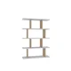 Hanah Home Harmon Oak White Polica za knjige 90x25x127.4 cm, Bela