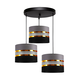 Luster na sajli CORAL 3xE27/60W/230V crno-siva