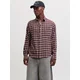 JACK & JONES Srajca JORFREDERIKSBERG temno rjava/karminsko rdeča/bela