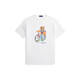 Polo Ralph Lauren Majica oranžna/rdeča/črna/bela