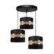 Luster na sajli CORAL 3xE27/60W/230V crna