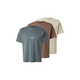 JACK & JONES Majica JJESOHO rjava / siva / volneno bela