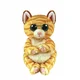 TY Plišasta žival Beanie Babies, Muca, Zlata, Mango, višina 15 cm 1 kos.