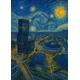 Plakat 30x40 cm Katowice v slogu Van Gogha