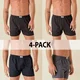 4-Pack Moške široke boksarice MarcLuis - temne
