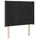 Vidaxl Vzglavje z ušesi črn 93x16x118/128 cm žamet