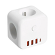 Produžni razvodnik sa prekidačem LINEA 3x230V + 4xUSB-A/USB-C, beo