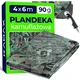 KADAX Debela vodoodporna ponjava, UV ojačana, 4x6 m, 90 g, močna prevleka