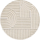 Kremno bela okrogla preproga o 80 cm Art – Ayyildiz Carpets