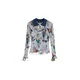 Desigual Majica mornarska / rumena / temno zelena / bela