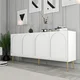 Hanah Home Konzola Lyon 80, 180x80x35 cm, Belo-zlatne boje