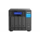 QNAP TVS-h474-PT-8G NAS Tower, 4 disk bays, Intel Pentium Gold G7400 2-core 4-thread processor, up to 3.7GHz