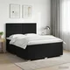 vidaXL Postelja boxspring z vzmetnico Črna 180 x 200 cm Blago