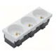 tehalit.GB-EG Vtičnica z/brez 33 stopinj trojna 45x45 mm brez halogena bela EER3339010