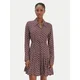 Tommy Hilfiger Srajčna obleka WW0WW48629 Bordo rdeča Regular Fit