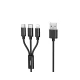 Kabel Remax Gition RC-131 3u1 za iPhone Lightning/ Micro USB/ Type-C crni 1m
